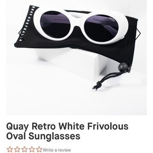 quay retro white NEW sunglasses